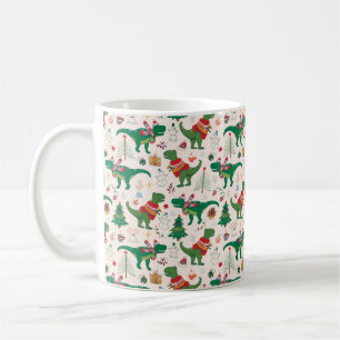 Dinosaurier in Sweaters Weihnachtsmuster Kaffeetasse