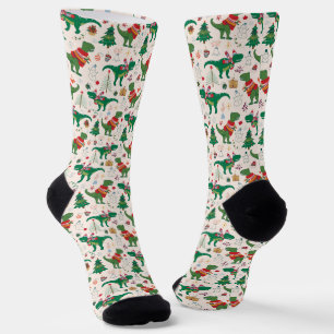 Dinosaurier in Sweaters Weihnachtsmuster Socken