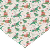 Dinosaurier in Sweaters Weihnachtsmuster Tischdecke (Schrägansicht)