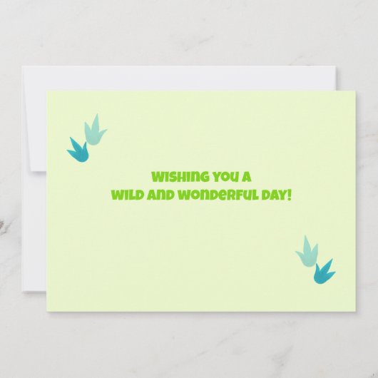 Dinosaurier-Individuelle Name und Textkid's Flat B Karte (Rückseite)