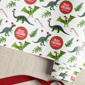 Dinosaurier Individuelle Name Weihnachten Geschenkpapier