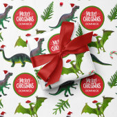 Dinosaurier Individuelle Name Weihnachten Geschenkpapier