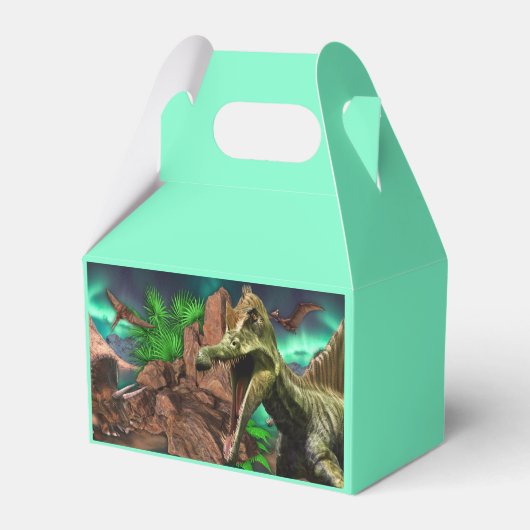 Dinosaurier-Insel Pterodactyl-t-rex blau Geschenkschachtel (Rückseite)