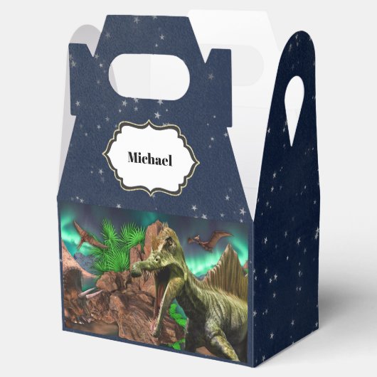 Dinosaurier-Insel Pterodactyl-t-rex-Nachtstars Geschenkschachtel (Geöffnet)