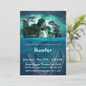 Dinosaurier Island Geburtstagsparty Einladung (Stehend Vorderseite)