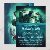 Dinosaurier Island Geburtstagsparty Einladung (Vorne/Hinten)