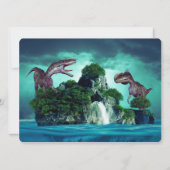 Dinosaurier Island Geburtstagsparty Einladung (Rückseite)