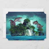 Dinosaurier Island Geburtstagsparty Einladung (Rückseite)