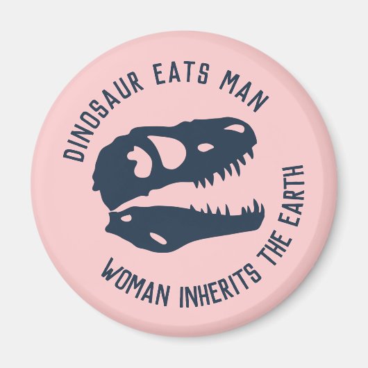 "Dinosaurier isst den Menschen, die Frau erbt die  Magnet (Vorne)