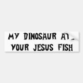 Dinosaurier isst Jesus-Fische Autoaufkleber (Vorne)