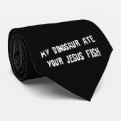 Dinosaurier isst Jesus-Fische Krawatte (Gerollt)