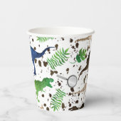 Dinosaurier jagen! Dinosaurier auf Safari Boys Kid Pappbecher (Rückseite)