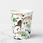 Dinosaurier jagen! Dinosaurier auf Safari Boys Kid Pappbecher (Rechts)