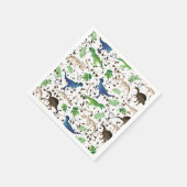 Dinosaurier jagen! Dinosaurier auf Safari Boys Kid Serviette (Ecke)