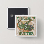 Dinosaurier-JägerTriceratops Button (Vorne & Hinten)