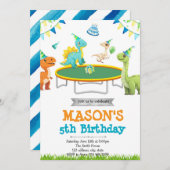 Dinosaurier-Jump-Party Einladung (Vorne/Hinten)