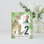 Dinosaurier Jungle 2. Geburtstag Party Foto (Stehend Vorderseite)