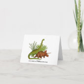 Dinosaurier-Juradschungel danken Ihnen Dankeskarte (Rückseite)