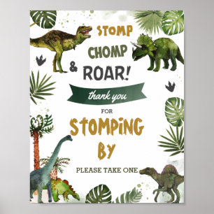 Dinosaurier Jurassic Geburtstagsparty Danke für Ih Poster