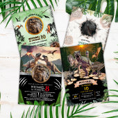 Dinosaurier Jurassic Geburtstagsparty Stomp Chomp Einladung