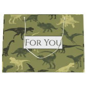 Dinosaurier Jurassic Muster für Sie große Geschenk Große Geschenktüte (Vorderseite)