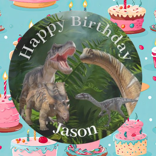 Dinosaurier Jurassic World Runder Pappuntersetzer