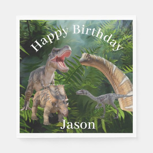 Dinosaurier Jurassic World Serviette (Vorderseite)