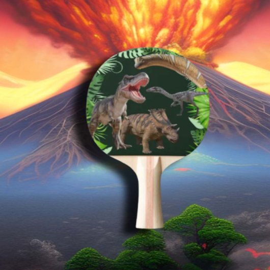 Dinosaurier Jurassischer Weltdschungel Tischtennis Schläger