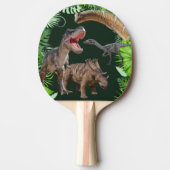 Dinosaurier Jurassischer Weltdschungel Tischtennis Schläger (Vorderseite)