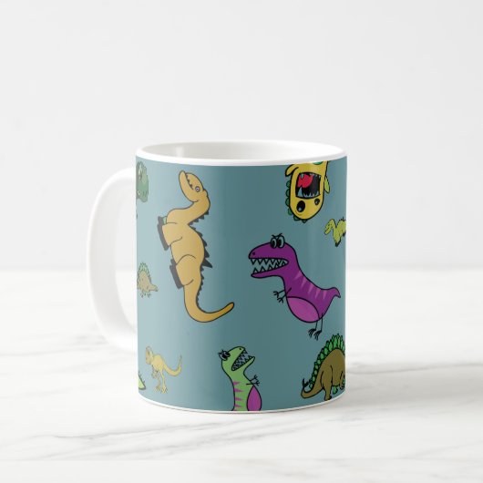 Dinosaurier Kaffeetasse (Vorderseite Links)