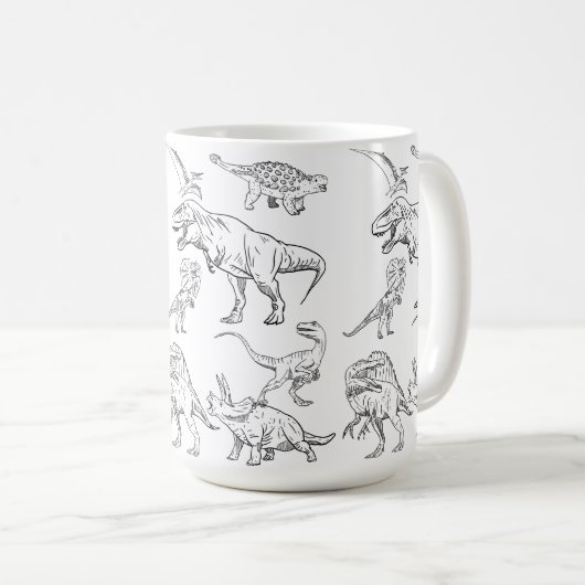 Dinosaurier Kaffeetasse (VorderseiteRechts)