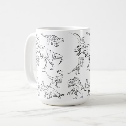 Dinosaurier Kaffeetasse (Vorderseite Links)