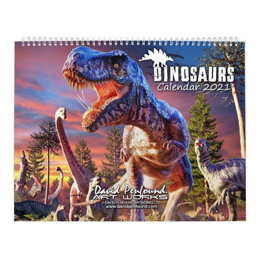 Dinosaurier Kalender 2021 David Penfound (Titelbild)