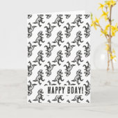 Dinosaurier Karte (Gelbe Blume)