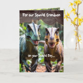 Dinosaurier Karte (Gelbe Blume)