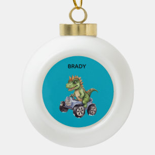 DINOSAURIER KERAMIK Kugel-Ornament