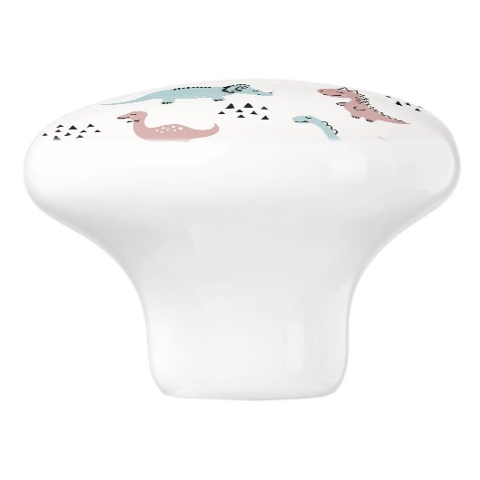 Dinosaurier Keramik Pull Keramikknauf (Seitenansicht)