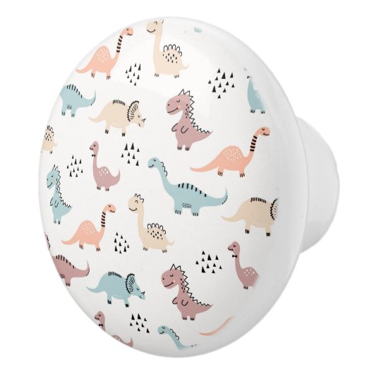 Dinosaurier Keramik Pull Keramikknauf (Rechts)