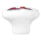 Dinosaurier Keramik Pull Keramikknauf (Seitenansicht)