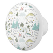 Dinosaurier Keramik Pull Keramikknauf (Rechts)