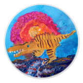 Dinosaurier Keramikknauf (Vorderseite)