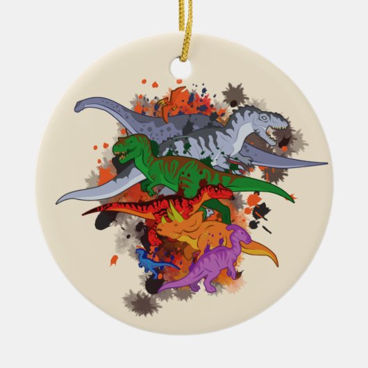 Dinosaurier Keramikornament (Vorne)