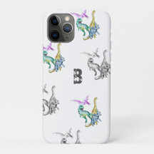 Dinosaurier-Kids-Monogramm