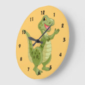 Dinosaurier Kids Wall Clock Große Wanduhr (Winkel)