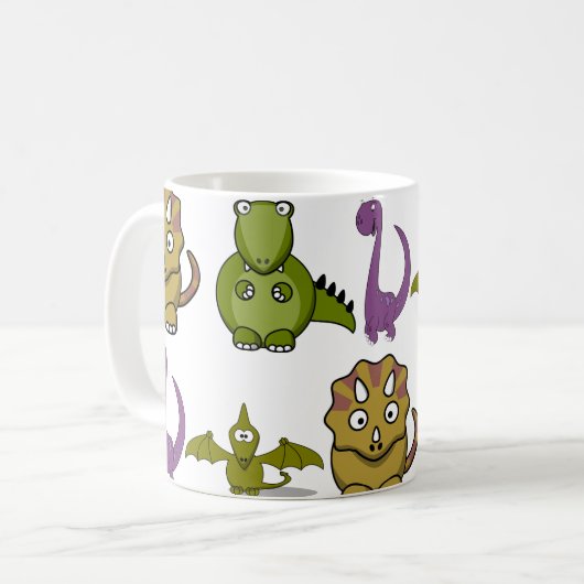Dinosaurier-Kinder anpassen Kaffeetasse (Vorderseite Links)