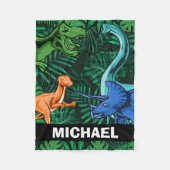 Dinosaurier Kinder Dino Jurassic Trex Boy Fleecedecke (Vorderseite)