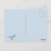Dinosaurier-Kinder-Geburtstags-Einladung Postkarte (Rückseite)