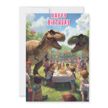 Dinosaurier-Kinder-Geburtstagskarte