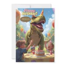 Dinosaurier-Kinder-Geburtstagskarte