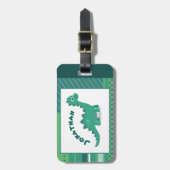 Dinosaurier Kinder Gepäckanhänger. Gepäckanhänger (Vorderseite vertikal)